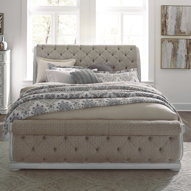 King Uph Sleigh Bed (244-BR-KUSL)
