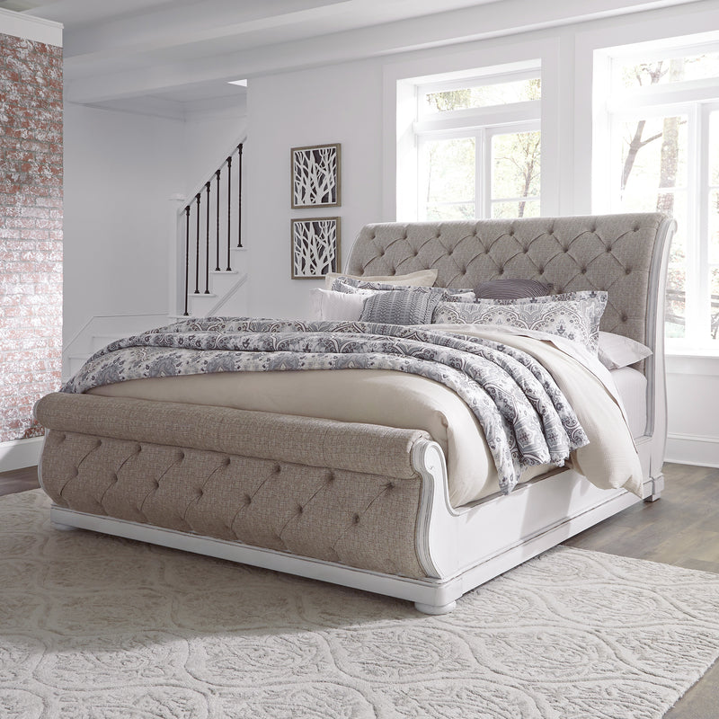 King Uph Sleigh Bed (244-BR-KUSL)