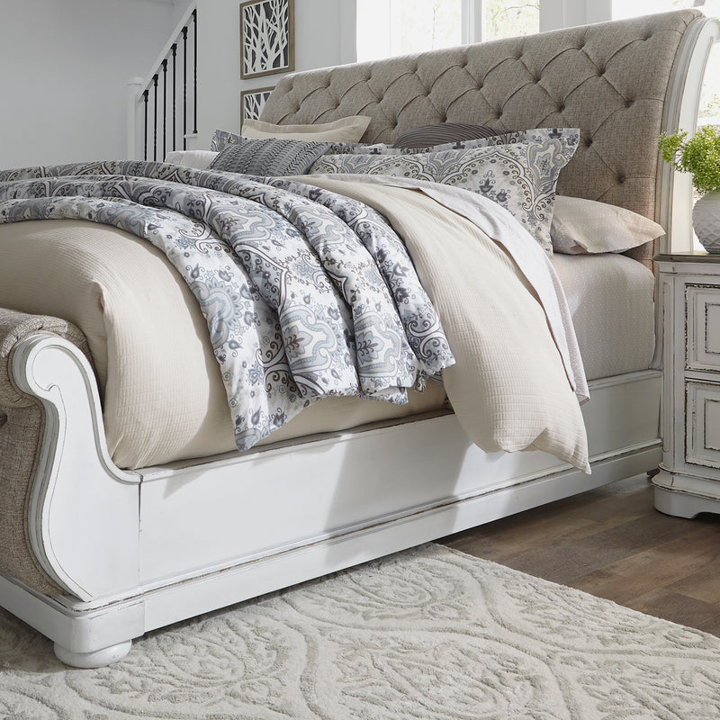 Magnolia Manor California King Uph Sleigh Bed Rails