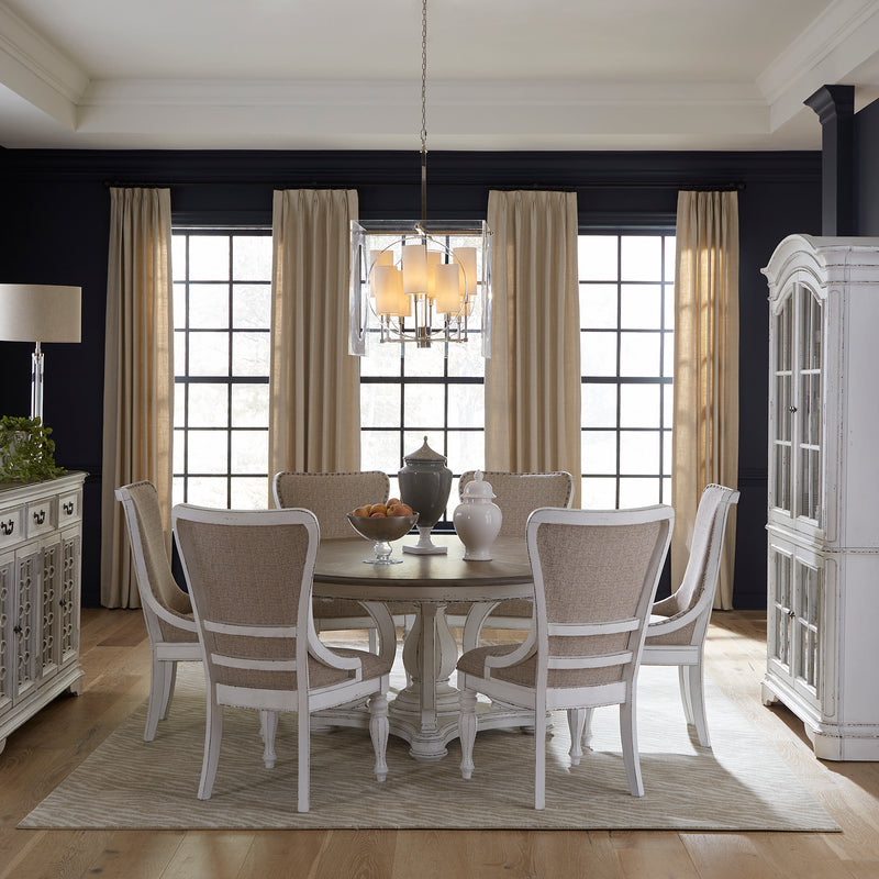 7 Piece Round Ped Table Set (244-DR-7RPS)