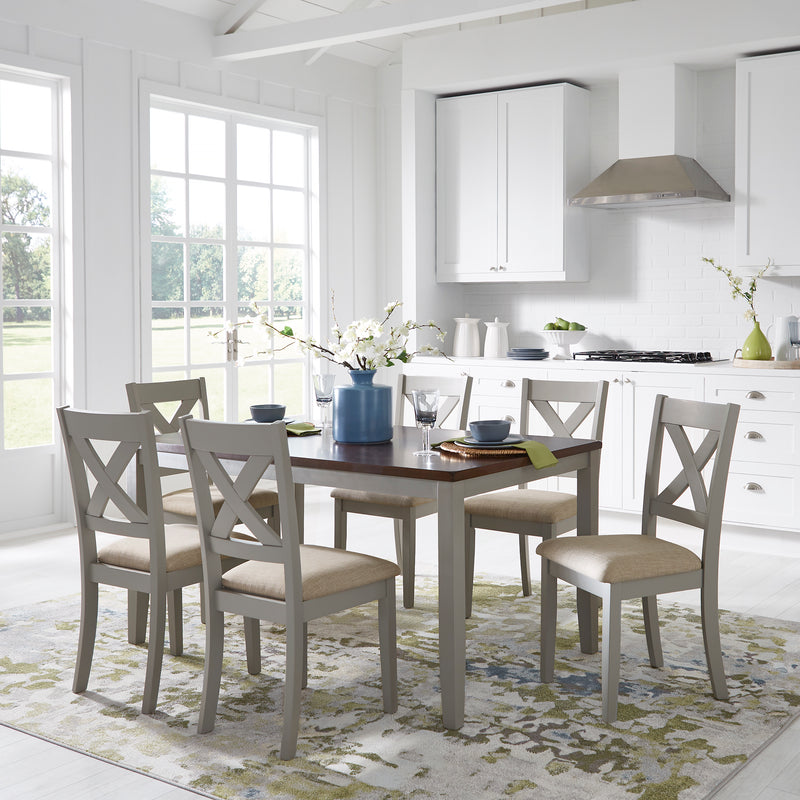 Thornton 7 Piece Rectangular Leg Table Set