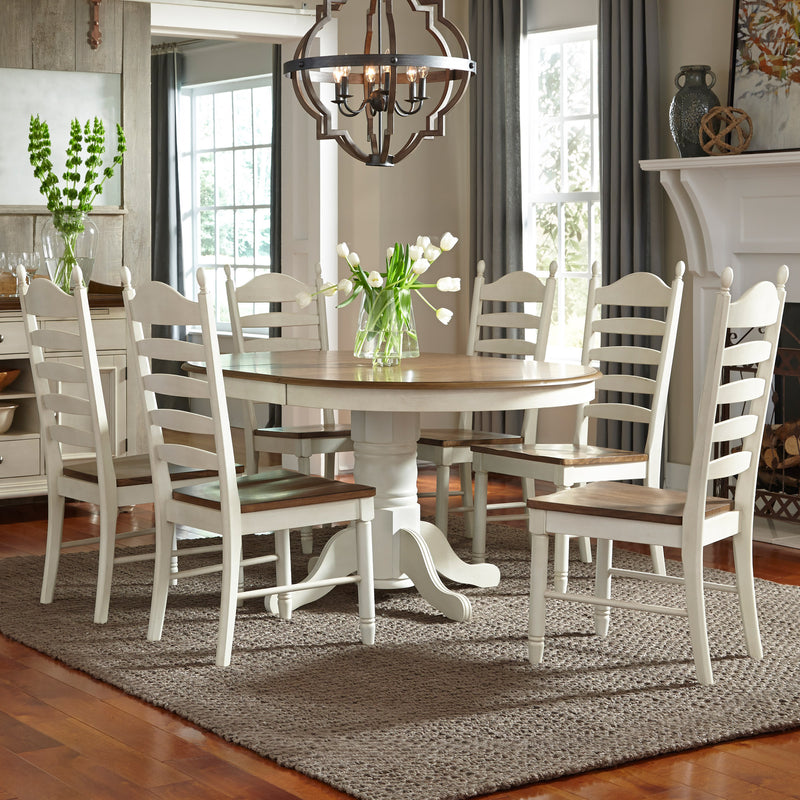 7 Piece Pedestal Table Set (278-CD-7PDS)