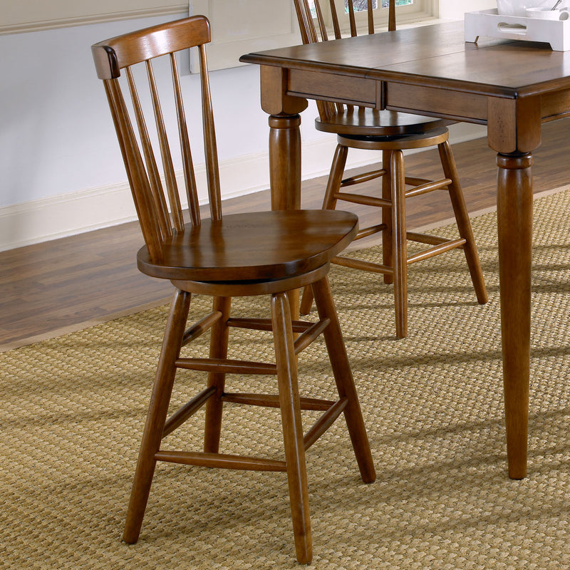 Creations II 24 Inch Swivel Counter Chair - Tobacco