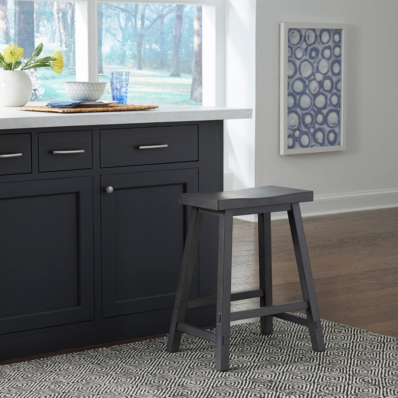 Creations II 24 Inch Sawhorse Counter Stool - Slate