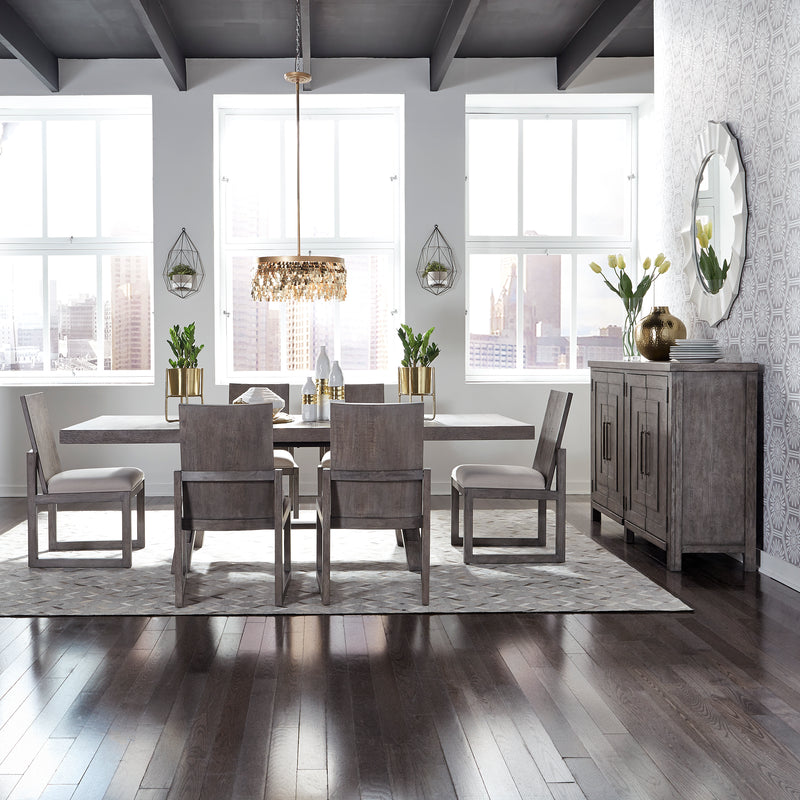 Opt 7 Piece Trestle Table Set (406-DR-O7TRS)