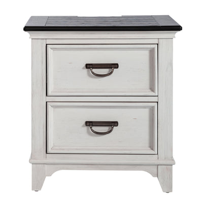 Allyson Park 2 Drawer Night Stand w/ Charging Station