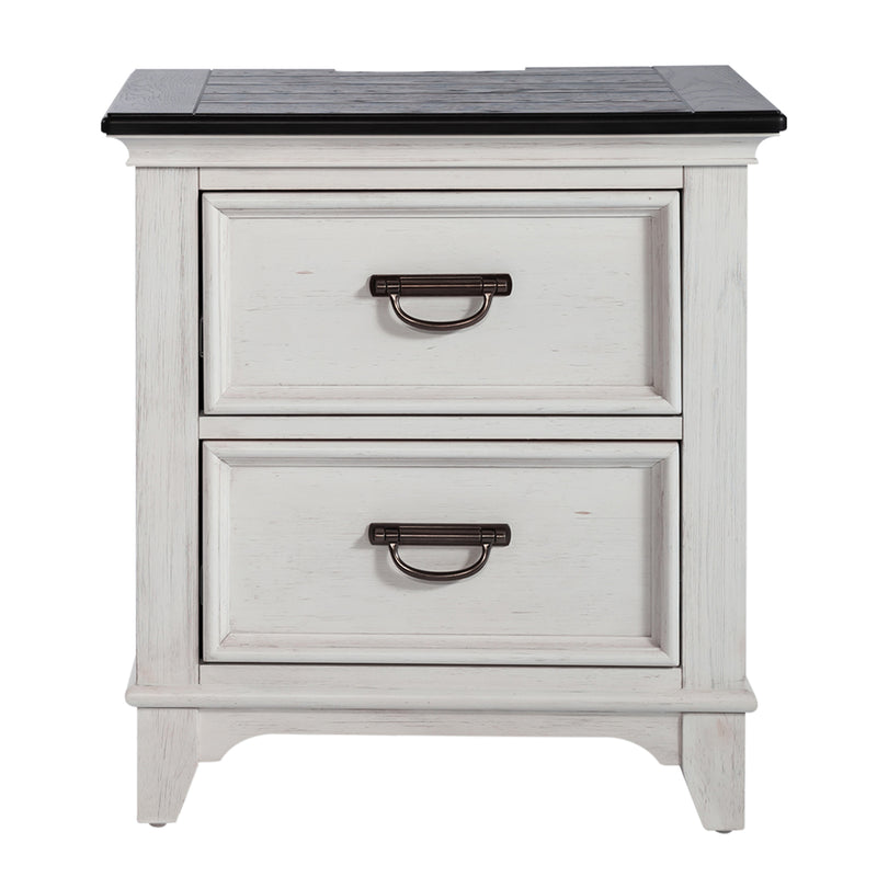 Allyson Park 2 Drawer Night Stand w/ Charging Station