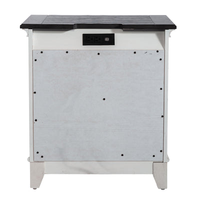 Allyson Park 2 Drawer Night Stand w/ Charging Station
