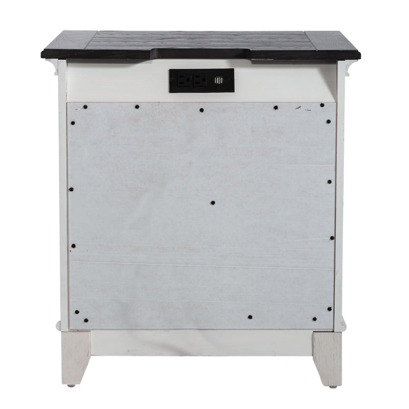 Allyson Park 2 Drawer Night Stand w/ Charging Station