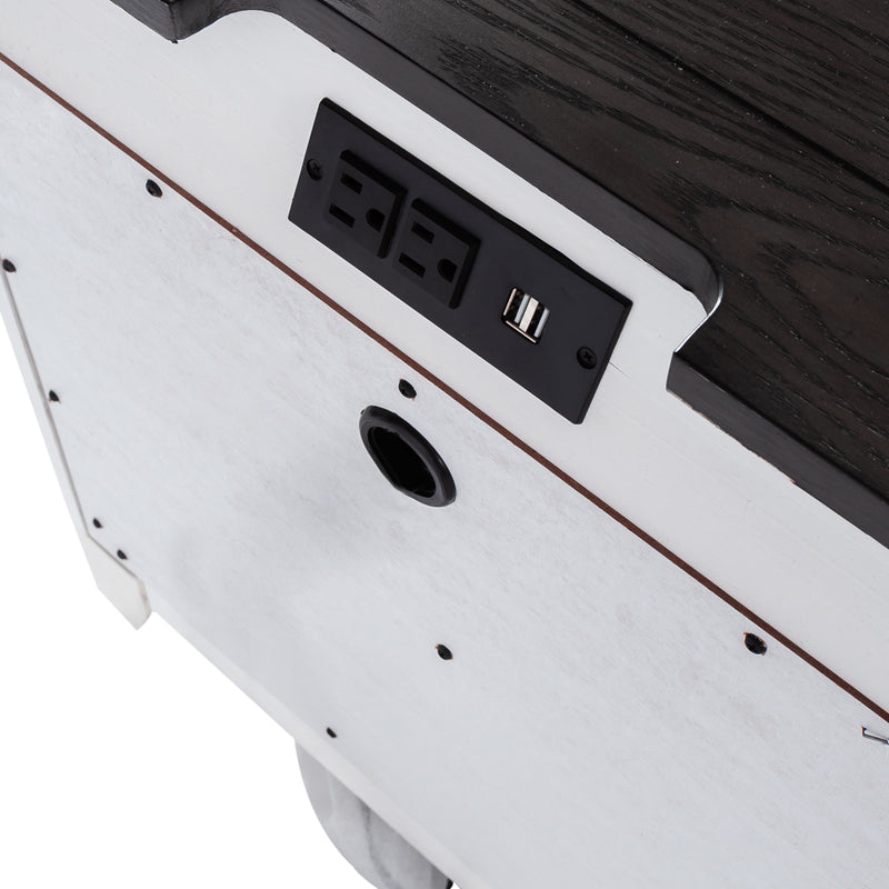 Allyson Park 2 Drawer Night Stand w/ Charging Station