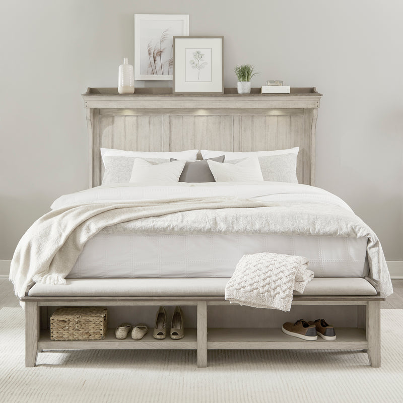 Queen Mantle Storage Bed (457-BR-QMS)