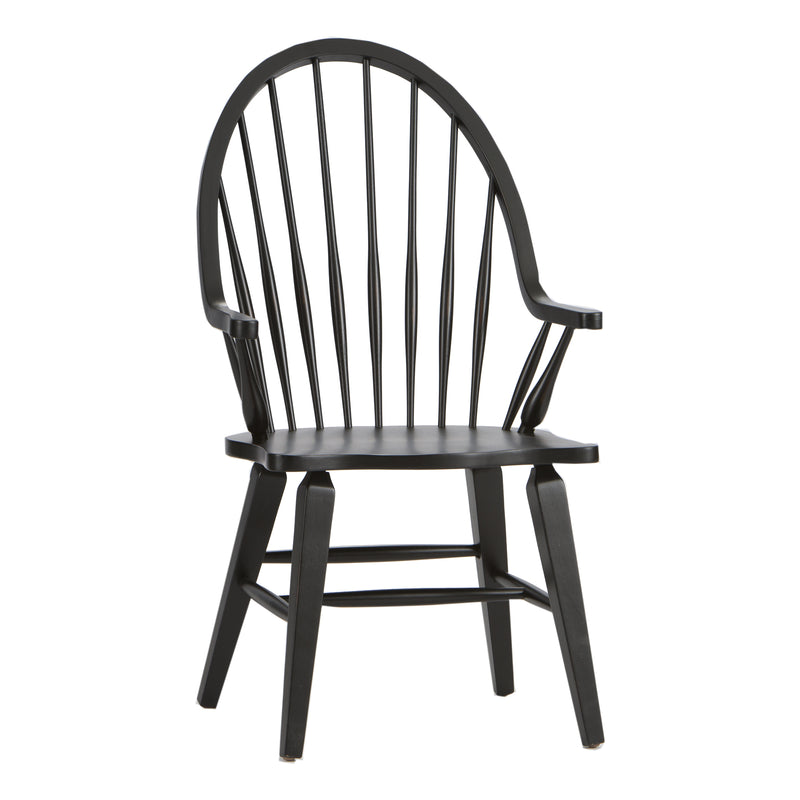 Hearthstone Ridge Windsor Back Arm Chair - Black