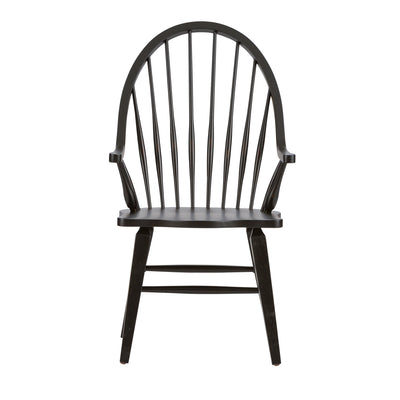 Hearthstone Ridge Windsor Back Arm Chair - Black