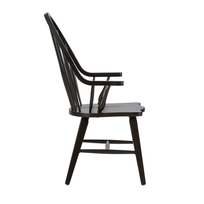 Hearthstone Ridge Windsor Back Arm Chair - Black