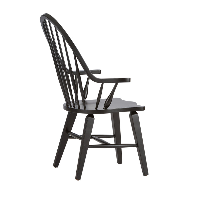Hearthstone Ridge Windsor Back Arm Chair - Black