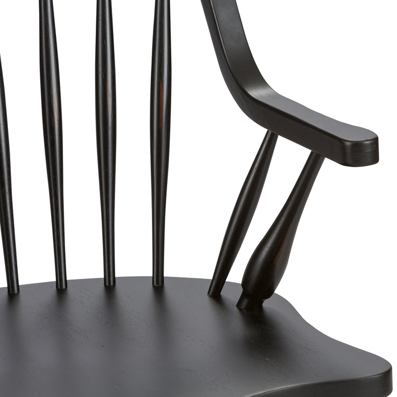 Hearthstone Ridge Windsor Back Arm Chair - Black