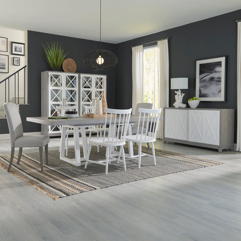 Alt 7 Piece Double Pedestal Table Set (499-DR-A72PS)
