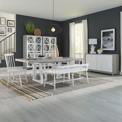 Opt 6 Piece Double Pedestal Table Set (499-DR-O62PS)