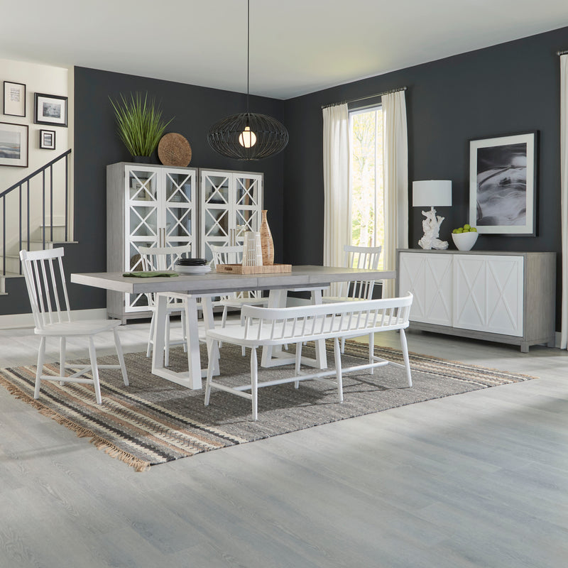 Opt 6 Piece Double Pedestal Table Set (499-DR-O62PS)