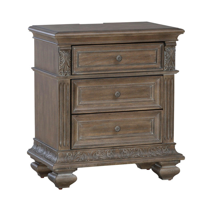 Carlisle Court 3 Drawer Night Stand with Charging Station