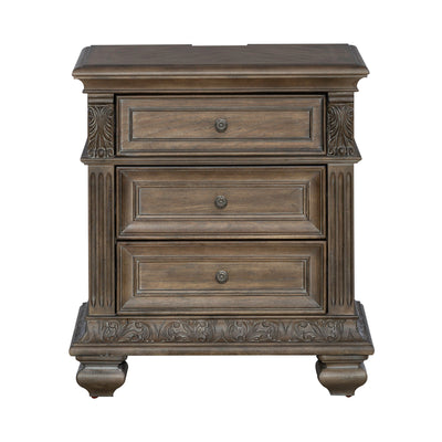 Carlisle Court 3 Drawer Night Stand with Charging Station