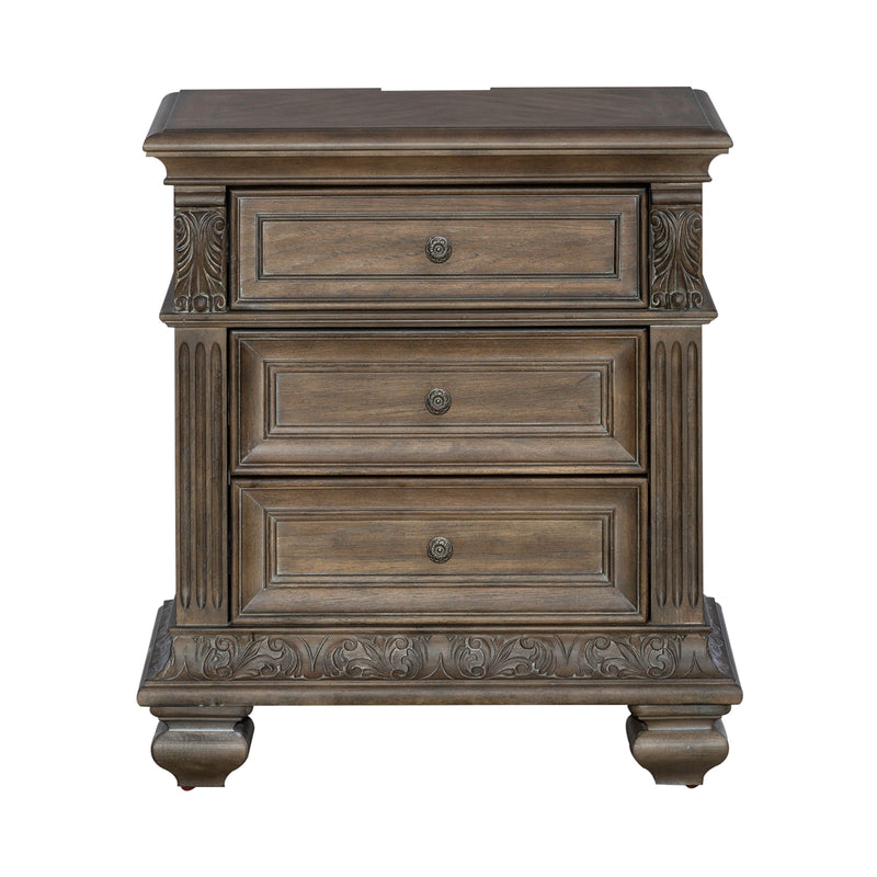 Carlisle Court 3 Drawer Night Stand with Charging Station