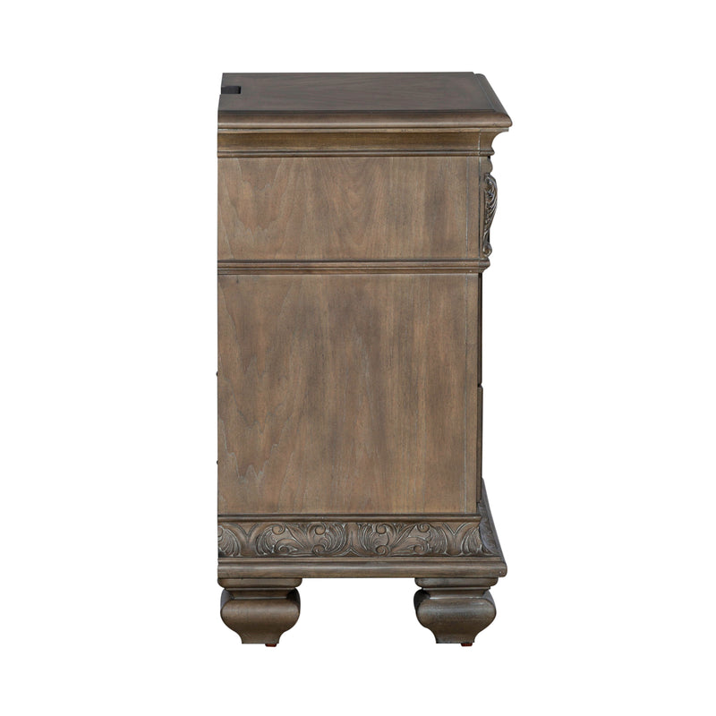 Carlisle Court 3 Drawer Night Stand with Charging Station