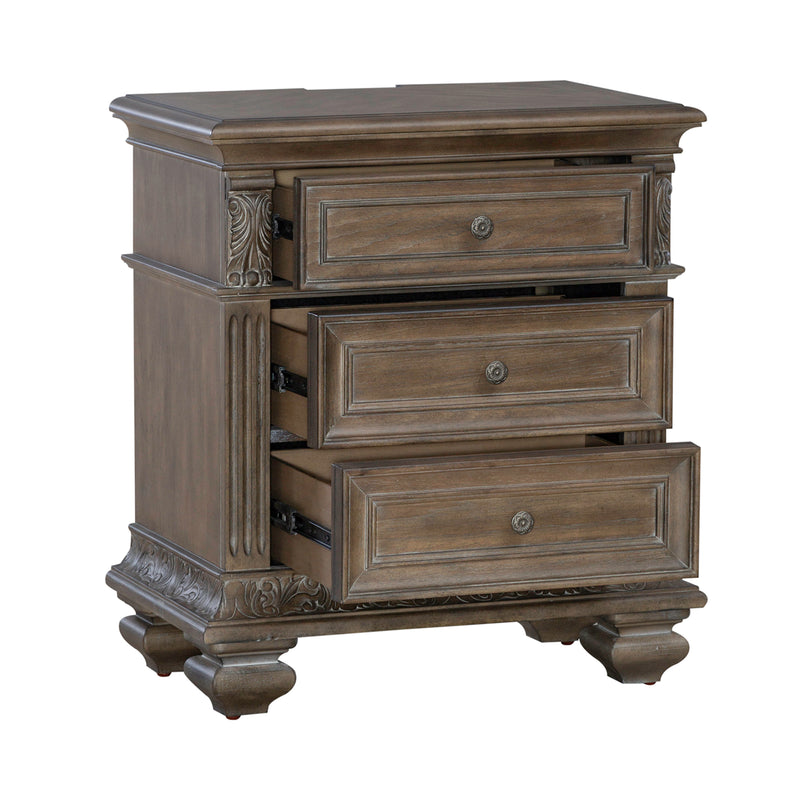 Carlisle Court 3 Drawer Night Stand with Charging Station