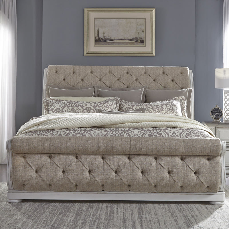 King Uph Sleigh Bed (520-BR-KUSL)