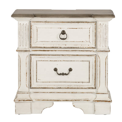Abbey Park 2 Drawer Night Stand w/ Charging Station