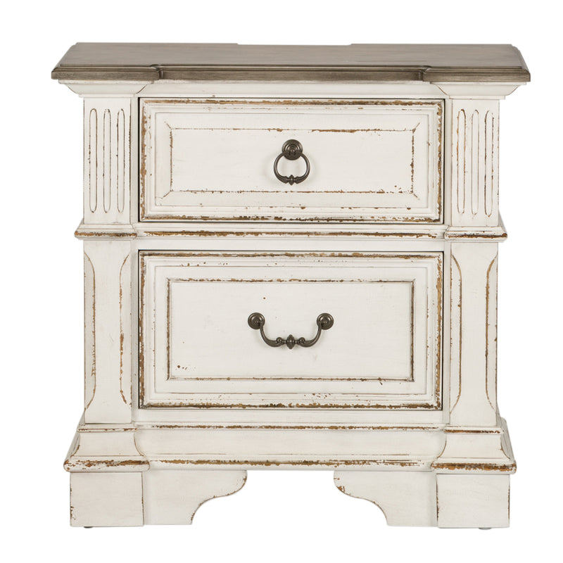 Abbey Park 2 Drawer Night Stand w/ Charging Station