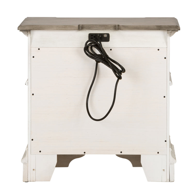 Abbey Park 2 Drawer Night Stand w/ Charging Station