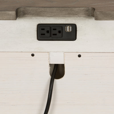 Abbey Park 2 Drawer Night Stand w/ Charging Station