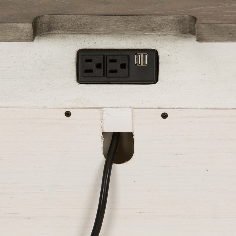 Abbey Park 2 Drawer Night Stand w/ Charging Station