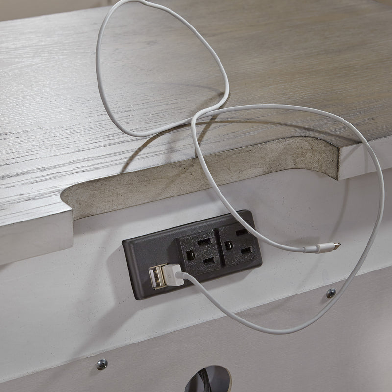 Abbey Park 2 Drawer Night Stand w/ Charging Station