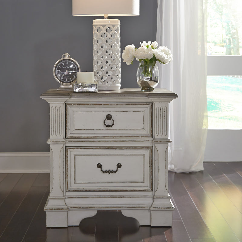 Abbey Park 2 Drawer Night Stand w/ Charging Station