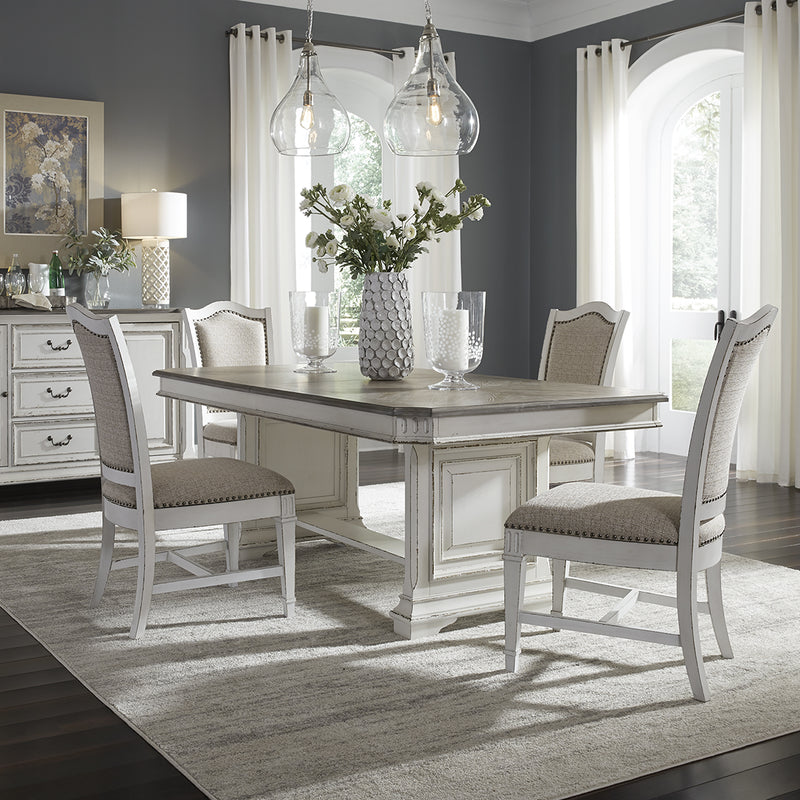 5 Piece Trestle Table Set (520-DR-5TRS)