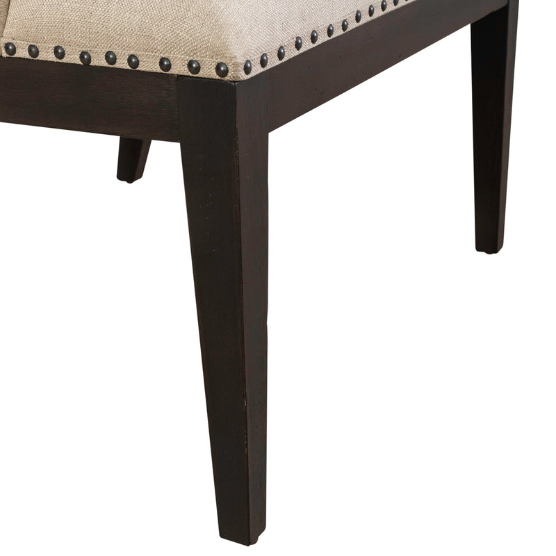 Americana Farmhouse Uph Shelter Dining Bench- Black