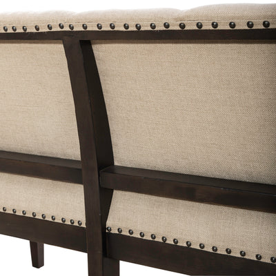 Americana Farmhouse Uph Shelter Dining Bench- Black