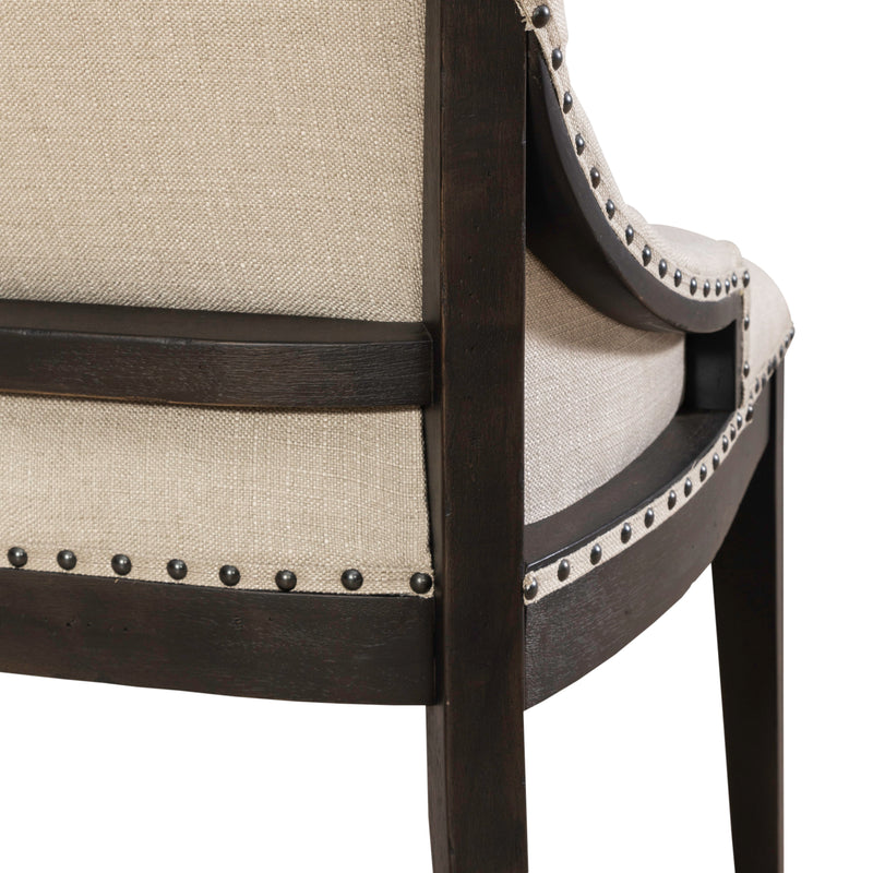 Americana Farmhouse Uph Shelter Dining Bench- Black