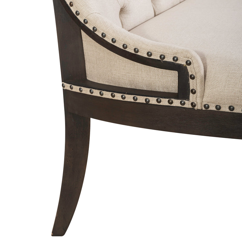 Americana Farmhouse Uph Shelter Dining Bench- Black