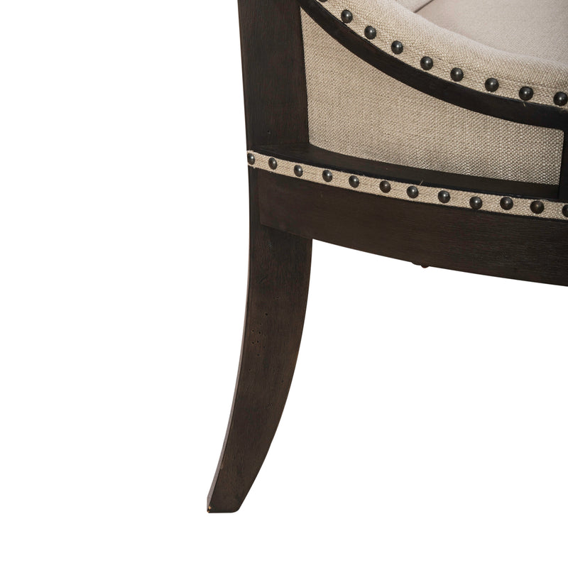 Americana Farmhouse Uph Shelter Dining Bench- Black