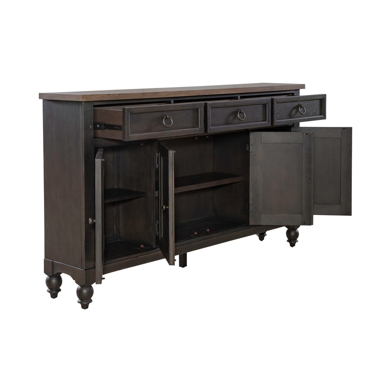 Americana Farmhouse Hall Buffet- Black