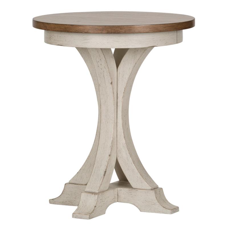 Farmhouse Reimagined Round Chair Side Table