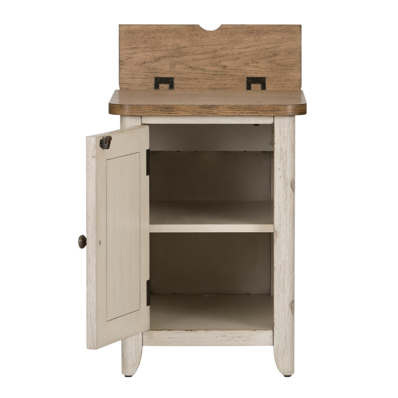 Farmhouse Reimagined Door Chair Side Table w/ Charging Station