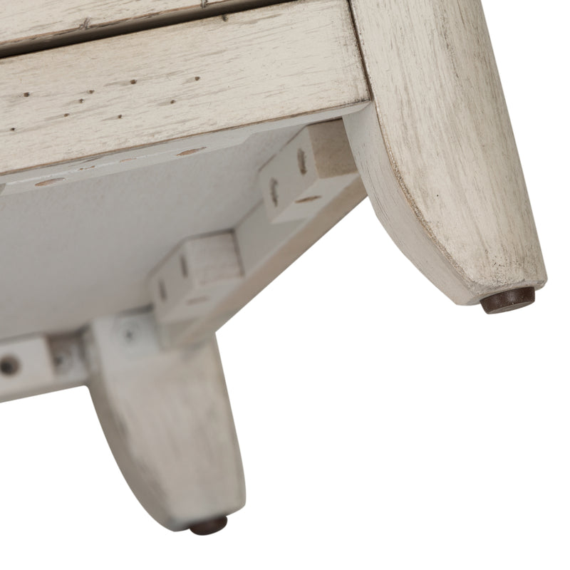 Farmhouse Reimagined Door Chair Side Table w/ Charging Station