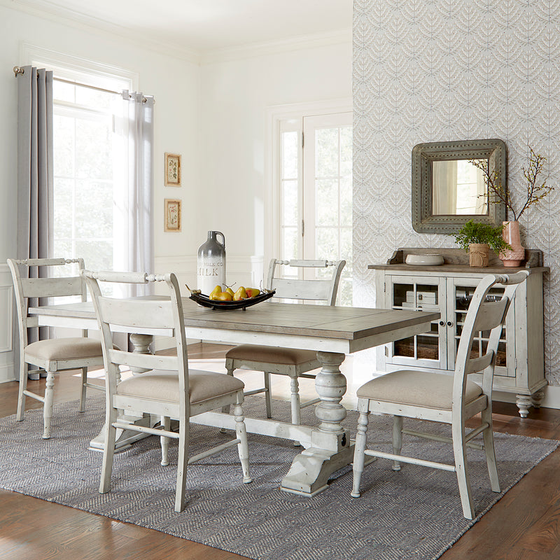 5 Piece Trestle Table Set (661W-CD-5TRS)