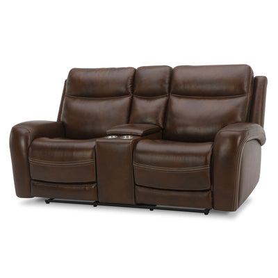 Blair Loveseat w/Console P2 & ZG - Cognac
