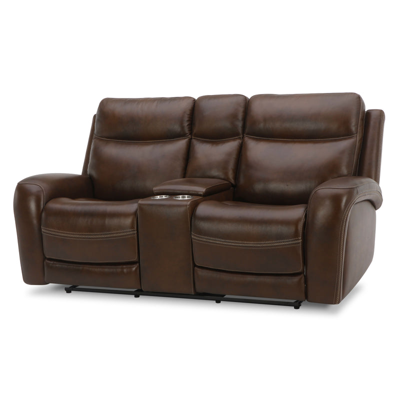 Blair Loveseat w/Console P2 & ZG - Cognac