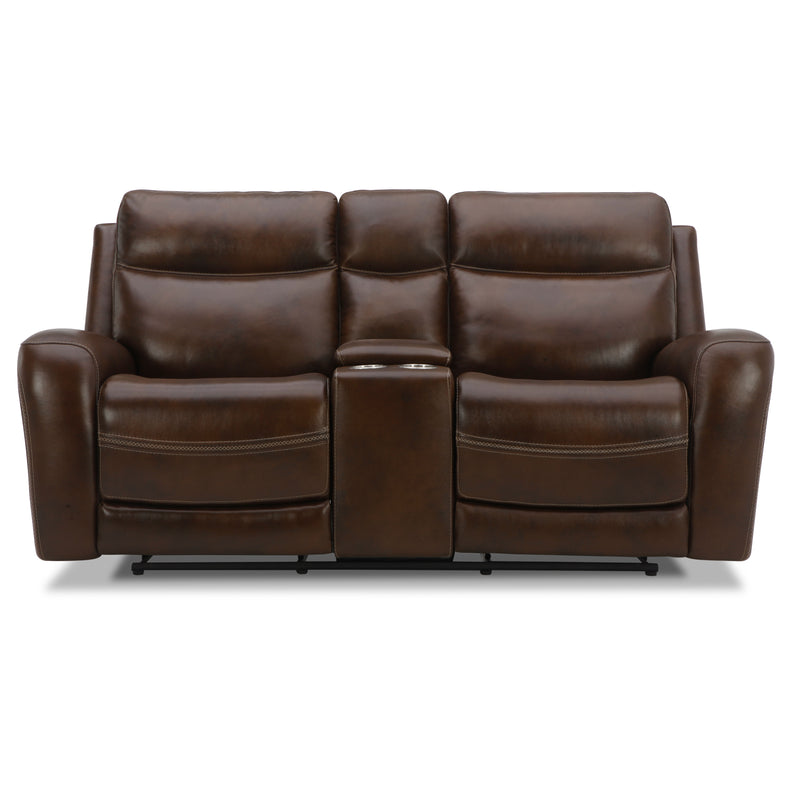 Blair Loveseat w/Console P2 & ZG - Cognac